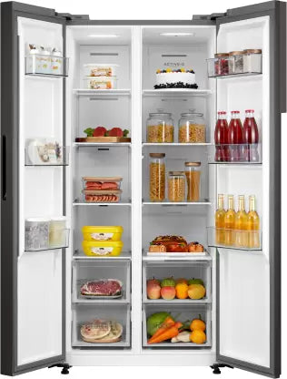 Midea 482 L Frost Free Side by Side Refrigerator  (Black, MDRS619FGG28IND) (OPEN BOX) Midea 482 L Frost Free Side by Side Refrigerator  (Black, MDRS619FGG28IND) (OPEN BOX)
